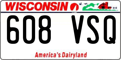 WI license plate 608VSQ