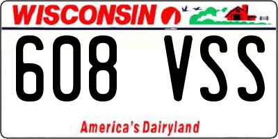 WI license plate 608VSS