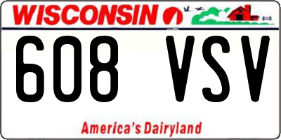 WI license plate 608VSV