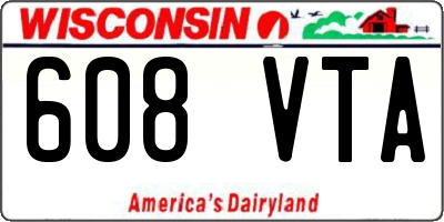 WI license plate 608VTA