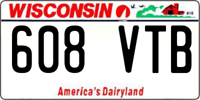 WI license plate 608VTB