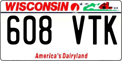 WI license plate 608VTK