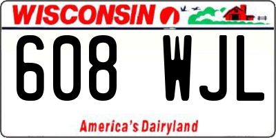 WI license plate 608WJL