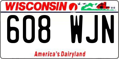 WI license plate 608WJN