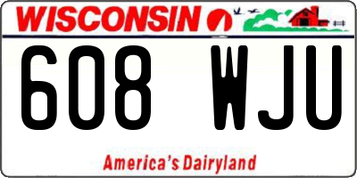 WI license plate 608WJU