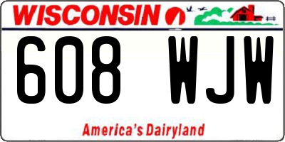 WI license plate 608WJW