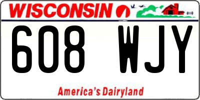 WI license plate 608WJY