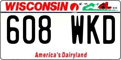 WI license plate 608WKD