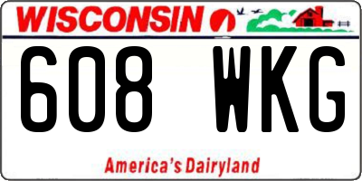 WI license plate 608WKG