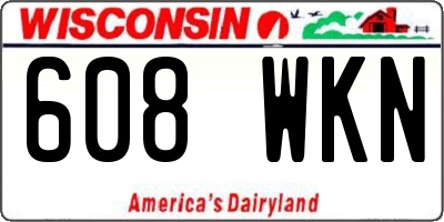 WI license plate 608WKN