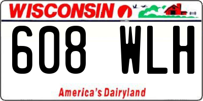 WI license plate 608WLH