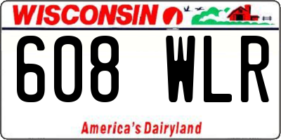 WI license plate 608WLR