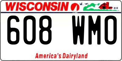 WI license plate 608WMO