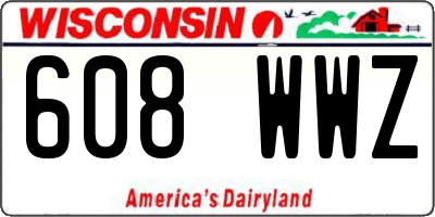 WI license plate 608WWZ