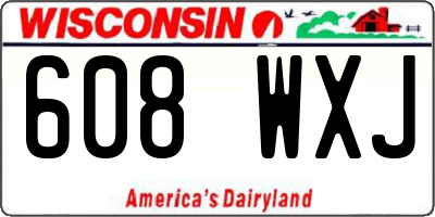 WI license plate 608WXJ