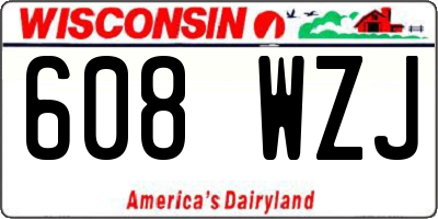 WI license plate 608WZJ