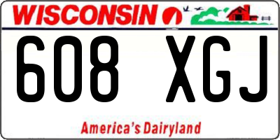 WI license plate 608XGJ