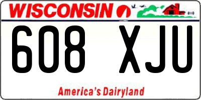 WI license plate 608XJU