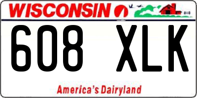 WI license plate 608XLK