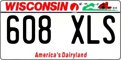 WI license plate 608XLS