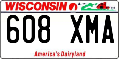 WI license plate 608XMA