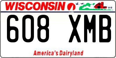 WI license plate 608XMB