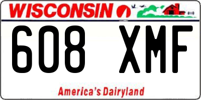 WI license plate 608XMF