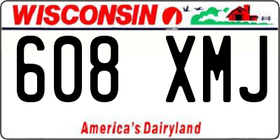 WI license plate 608XMJ