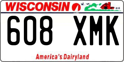 WI license plate 608XMK