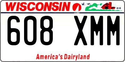 WI license plate 608XMM