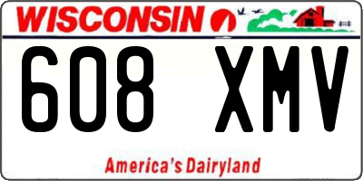 WI license plate 608XMV