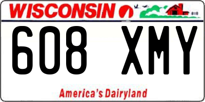 WI license plate 608XMY