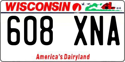 WI license plate 608XNA