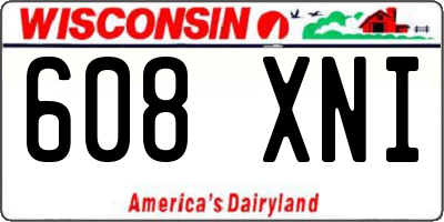 WI license plate 608XNI