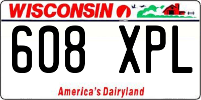 WI license plate 608XPL