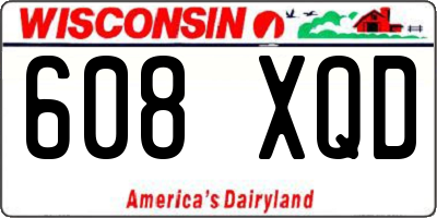 WI license plate 608XQD