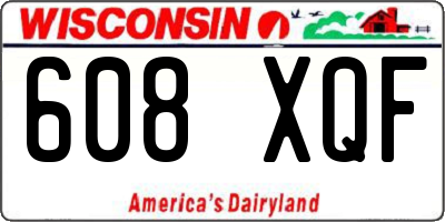 WI license plate 608XQF