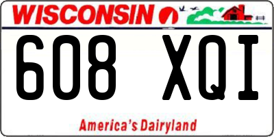 WI license plate 608XQI