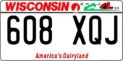 WI license plate 608XQJ