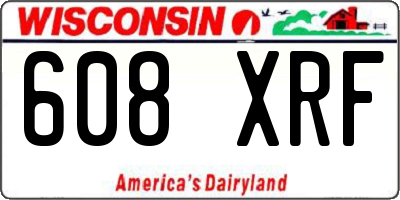 WI license plate 608XRF