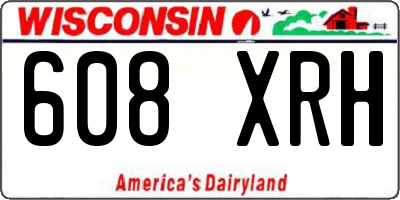 WI license plate 608XRH
