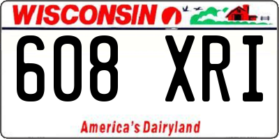 WI license plate 608XRI