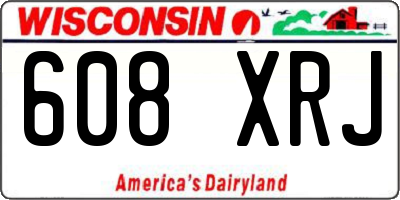 WI license plate 608XRJ