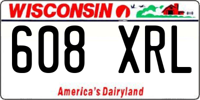 WI license plate 608XRL