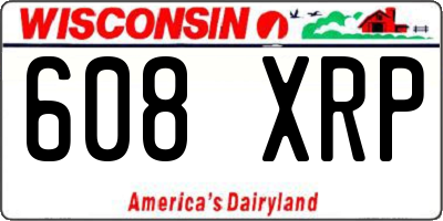 WI license plate 608XRP