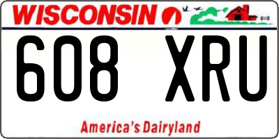 WI license plate 608XRU