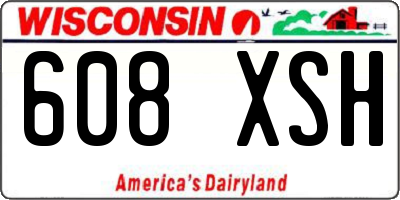 WI license plate 608XSH