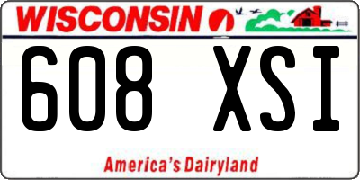WI license plate 608XSI