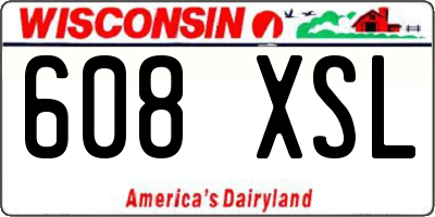 WI license plate 608XSL