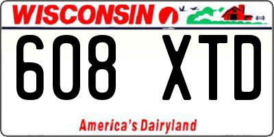 WI license plate 608XTD